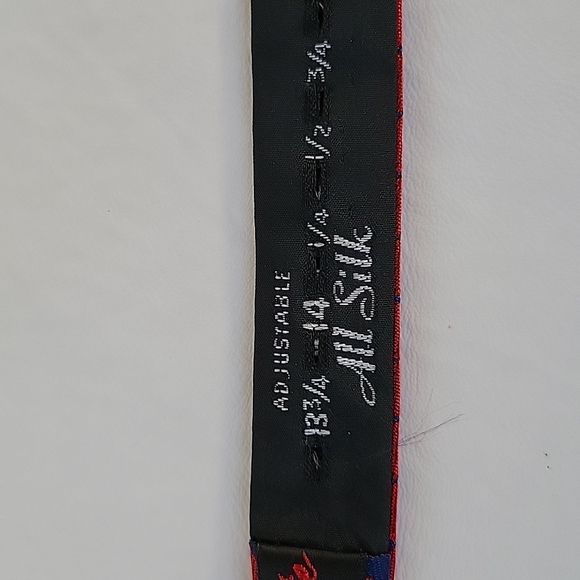 Ben Silver Cravate Red Blue Heart Adjustable Self Tie Bow Tie - Picture 6 of 8